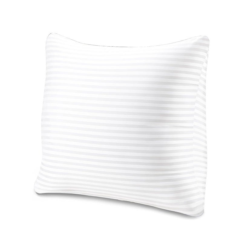 EvZ Premium Stuffer Pillow Insert Sham Square Form Polyester, 20" L X 20" W, Standard White Striped, for 20" Covers - Image 1